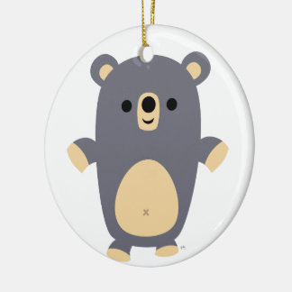 Cute Big Blue Cartoon Beer Ornament