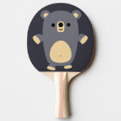 Cute Big Blue Cartoon Beer Ping Pong Paddle Tafeltennisbatje (Achterkant)