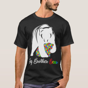 Cute Big Brother Beer Autism Awareness Autistic Fa T-shirt