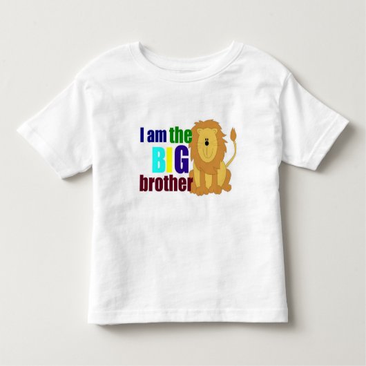 Cute Big Brother met Lion Toddler T-Shirt (Voorkant)