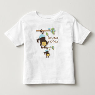 Cute Big Brother Monkey met Lil' Baby Sis Toddler Kinder Shirts