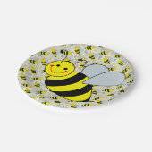 Cute Big Bumble Bee Paper Borden Papieren Bordje (Gekanteld)