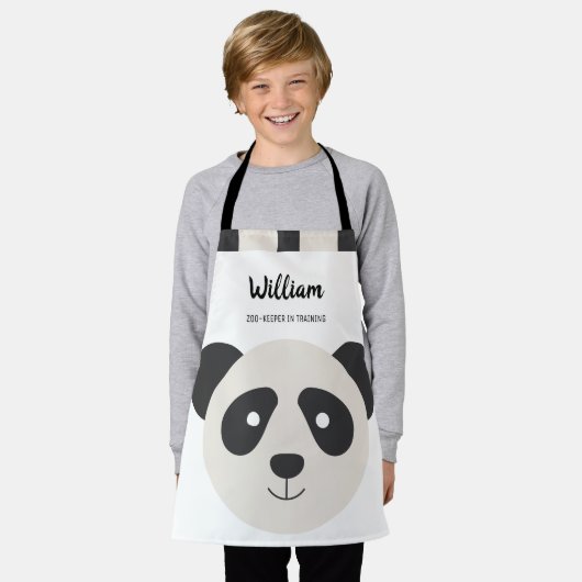 Cute BIG Cartoon Panda Zoo Keeper in opleiding Schort (Gedragen)