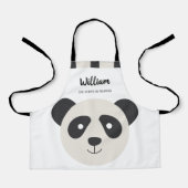 Cute BIG Cartoon Panda Zoo Keeper in opleiding Schort (Voorkant)