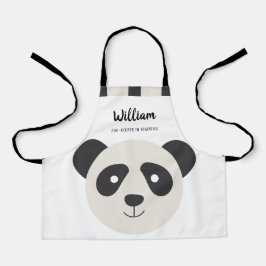 Cute BIG Cartoon Panda Zoo Keeper in opleiding Schort