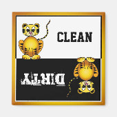 Cute Big Cat Dishwaser Magnet (Voorkant)