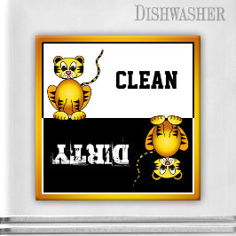 Cute Big Cat Dishwaser Magnet