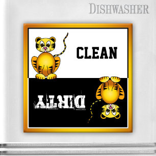 Cute Big Cat Dishwaser Magnet