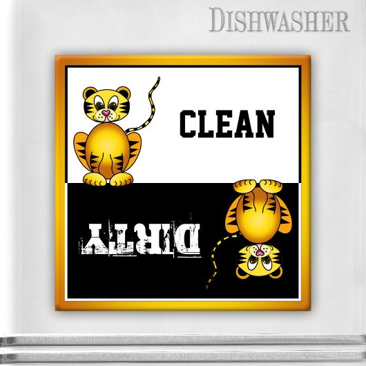 Cute Big Cat Dishwaser Magnet