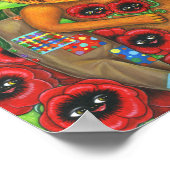 Cute Big Eye Girl Pop & Vrienden Poster (Hoek)