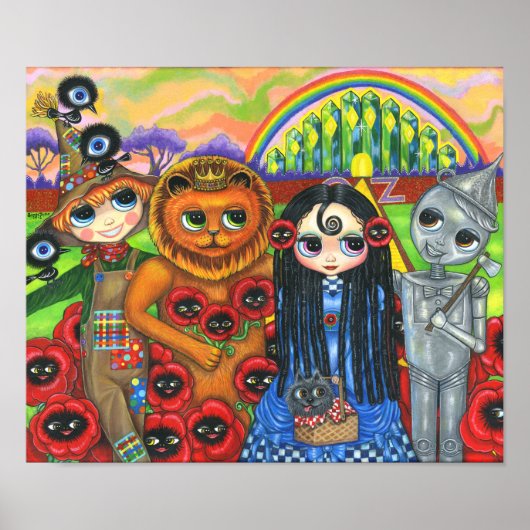 Cute Big Eye Girl Pop & Vrienden Poster (Voorkant)