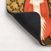 Cute Big Eyed Fox die een koekje eet Muismat (Hoek)