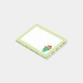 Cute Big-Eyed glimlach Cactus in Red Sombrero Post-it® Notes (Schuin)