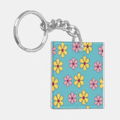 Cute big flower patroon sleutelhanger (Voorkant Links)