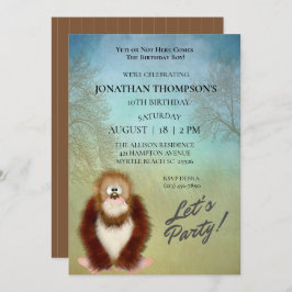 Cute Big Foot/ Sasquatch Birthday Party Invitation Kaart