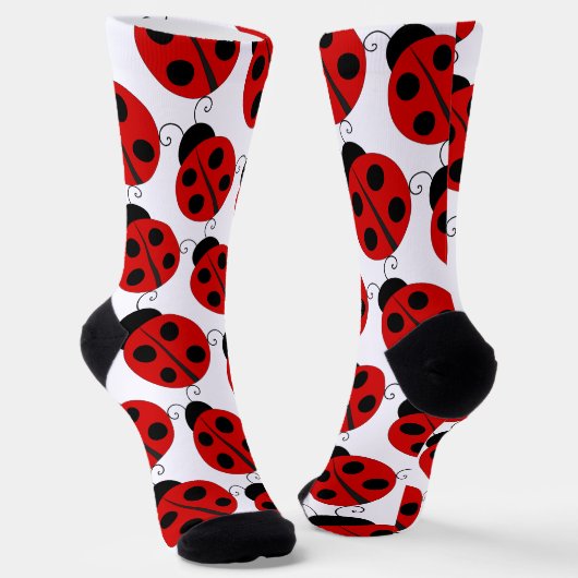 Cute Big Ladybird Pattern Sokken (Gebogen)