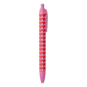 Cute Big Red Hearts roze patroon Zwarte Inkt Pen