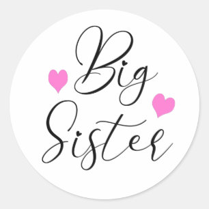 Cute Big Sister Ronde Sticker