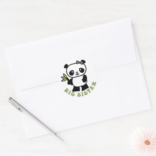 Cute Big Sister Ronde Sticker (Envelop)
