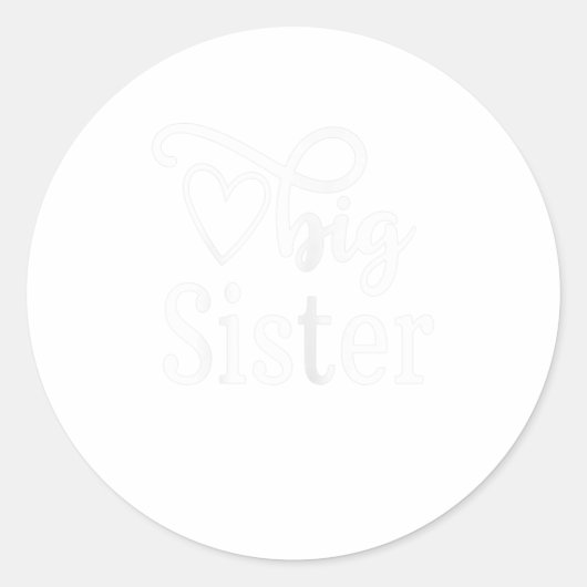 Cute Big Sister Ronde Sticker (Voorkant)