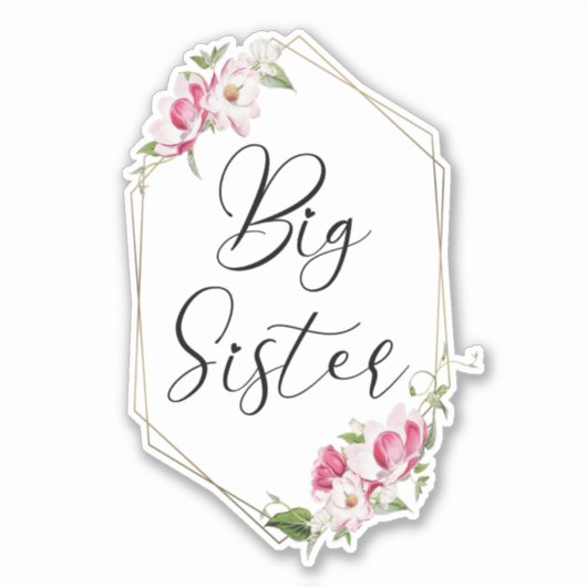 Cute Big Sister Sticker (Voorkant)