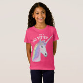 Cute Big Sister Unicorn Pink T-shirt (Voorkant volledig)