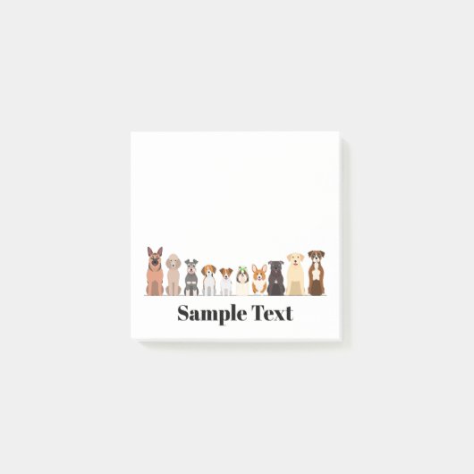 cute big&small dogs design post it post-it® notes (Voorkant)
