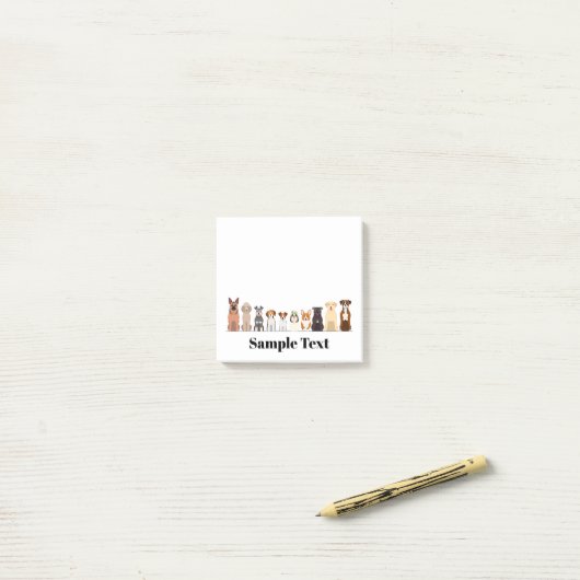 cute big&small dogs design post it post-it® notes (Op bureau)