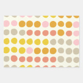 Cute Big Stippen Pattern in Yellow Pink en Coral Inpakpapier Vel (Voorkant 3)
