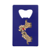 Cute Big Teethed Cartoon Hyenas Bottle Open Creditkaart Flessenopener (Achterkant)