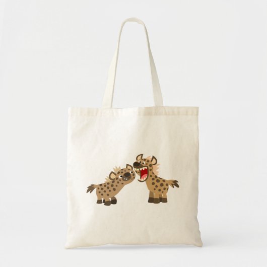 Cute Big Teethed Cartoon Hyenas Canvas tas (Voorkant)