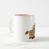 Cute Big Teethed Cartoon Hyenas Mok (Voorkant links)