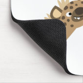Cute Big Teethed Cartoon Hyenas Mousepad Muismat (Hoek)