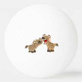 Cute Big Teethed Cartoon Hyenas Ping Pong Ball