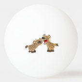 Cute Big Teethed Cartoon Hyenas Ping Pong Ball (Achterkant)