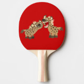 Cute Big Teethed Cartoon Hyenas Ping Pong Paddle Tafeltennisbatje (Voorkant)