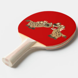 Cute Big Teethed Cartoon Hyenas Ping Pong Paddle Tafeltennisbatje