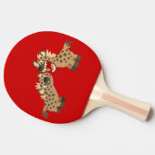 Cute Big Teethed Cartoon Hyenas Ping Pong Paddle Tafeltennisbatje (Zijkant)