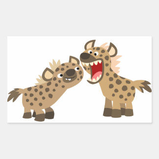 Cute Big Teethed Cartoon Hyenas Sticker