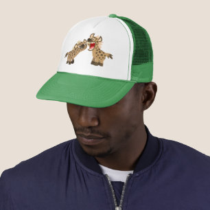 Cute Big Teethed Cartoon Hyenas Trucker Hat Pet