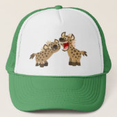 Cute Big Teethed Cartoon Hyenas Trucker Hat Trucker Pet (Voorkant)