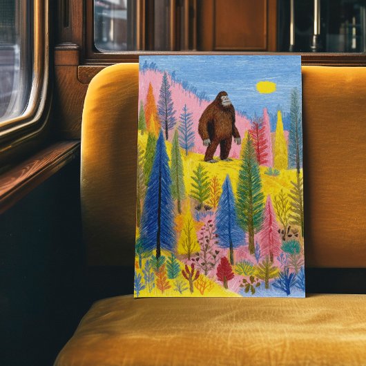 Cute Bigfoot Cryptid Wezen Poster Kunst