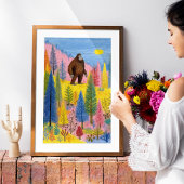 Cute Bigfoot Cryptid Wezen Poster Kunst