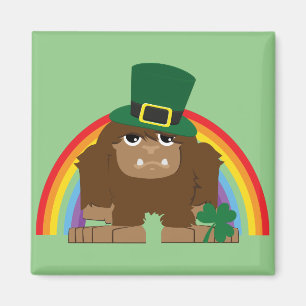 Cute Bigfoot Leprechaun Magneet