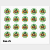 Cute Bigfoot Leprechaun Ronde Sticker (Vel)