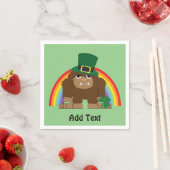 Cute Bigfoot Leprechaun Servet (Insitu)