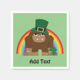 Cute Bigfoot Leprechaun Servet