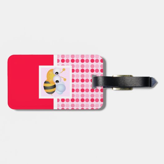 Cute Bij Bagagelabel (Achterkant horizontaal)