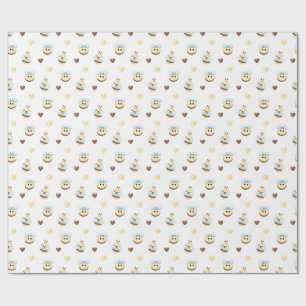 Cute Bijen & Harten Cadeaupapier