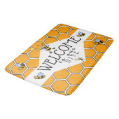 Cute bijen Welkom in onze Hive Badmat (Gekanteld)